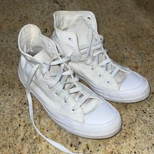 All White Chuck Taylors
